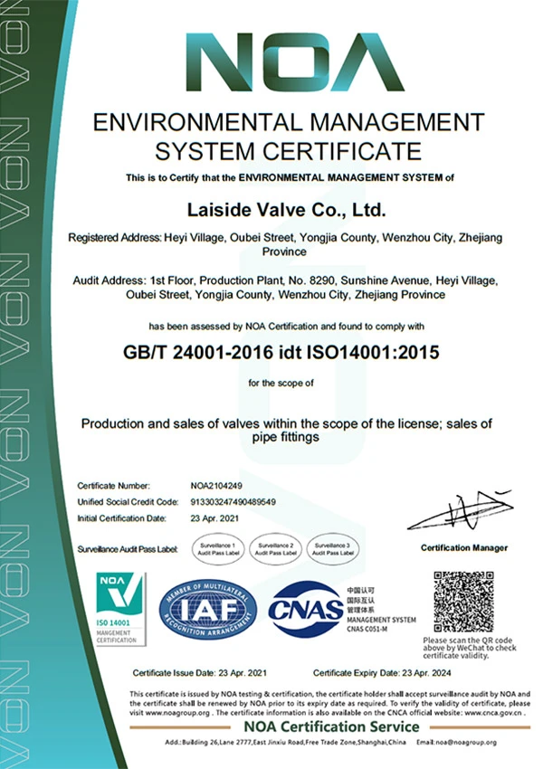 ISO14001 NOA Certification